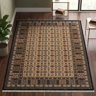 THEKO Saharna 6428 Wollteppich 80 x 150 cm Blau