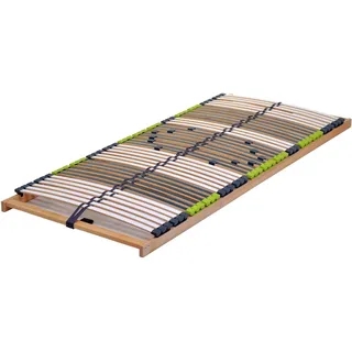 DaMi Lattenrost Relax 140 x 200 cm – 7 Zonen Lattenrahmen aus Buche mit 6-Fach Härteverstellung – Starr