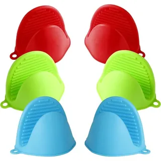 Ofenzangen, Hitzebeständige Silikon-topflappen, Mini-ofenhandschuhe, Dicke, Isolierte Silikonbecher Zum Backen Und Für Die Konditorei (rot, Blau Und Grün)