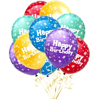 Luftballon Set Happy Birthday für Kinder Geburtstag Party 10 Deko Ballons Geburtstagsdeko bunt