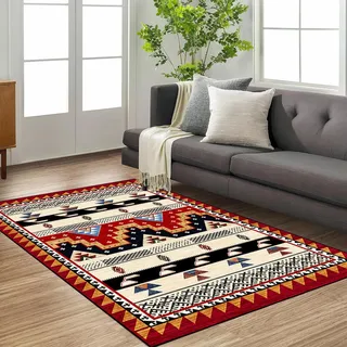 NINGBAI Teppich In-Outdoor Wetterfest 120 x 110 cm Innen Flurläufer, Küche Bodenmatte, Orientalischer Lang Küchenteppich, Modern rutschfest Waschbar Dauerhaft für Küche, Flur, Eingangsbereich, H