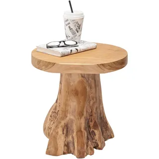 Landscape Beistelltisch, Natur, Holz, Teakholz, massiv, Freiform, 35x40x35 cm, Holzmöbel, Holztische, Beistelltische Holz