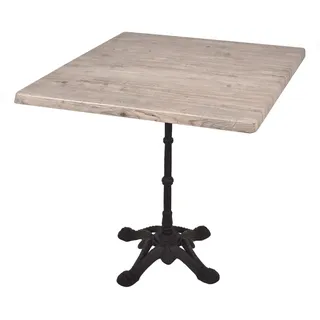 deluke Bistrotisch 80 x 66 x 80 cm Hellbraun/Bronze