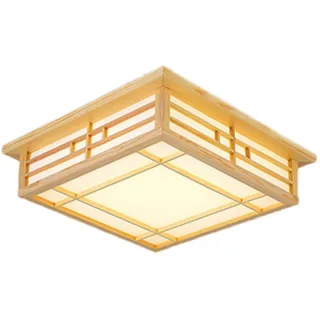 GMSLuu Deckenleuchten led wohnzimmer schlafzimmerleuchten flurleuchten skandinavische lampen massivholz zimmerleuchten holz japanische log lampen 220V