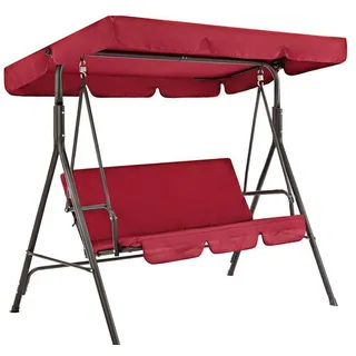 95sCloud Ersatzdach Gartenschaukel Universal Hollywoodschaukel 2 Sitzer (142x120x18cm)/3 Sitzer (164X114X15CM) UV Ersatz Bezug Bettfunktion Liegefunktion Schaukel Sonnendach Schaukel (142x120x18cm)