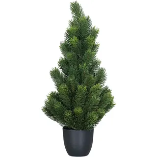 Tannenbaum Kunst Weihnachtsbaum im Topf 60cm künstlich Winterdeko Weihnachten