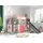 Spielbett Pino 90 x 200 cm Kiefer massiv grau rosa