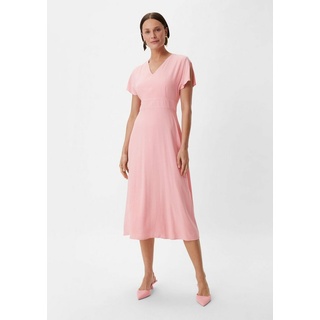 Comma Maxikleid Midi-Kleid aus Satin Blende