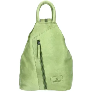 The Skandinavian Brand Damen Leder Rucksack Grün