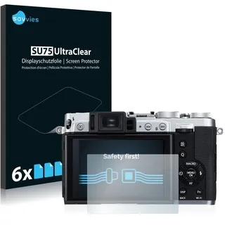 Savvies Schutzfolie für Fujifilm X30 | 6 Stück Transparenter Displayschutz Made in Germany Ultra-Klar Displayschutz-Folie