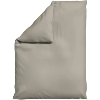 Schlafgut Bettdeckenbezug Knitted Jersey, Taupe, Textil, Uni, 155x220 cm, Textiles Vertrauen - Oeko-Tex®, AZO-frei, Bsci, Oeko-Tex® Standard 100, pflegeleicht, atmungsaktiv, bügelleicht, schadstoffgeprüft, weiche und anschmiegsame Oberfläche, dicht gewebtes Garn, Schlaftextilien, Bettwäsche, Bettwäsche, Makosatin-Bettwäsche
