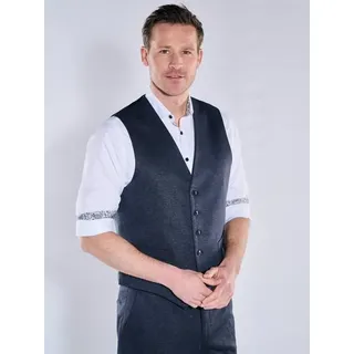 engbers Herren Anzug-Weste aus flexiblem Warenmaterial Blau regular uni - 56