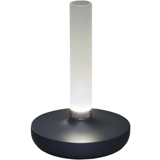Konstsmide LED-Akku-Vase Biarritz Dunkelgrau ø 13,5 cm x 20,5 cm