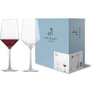 Zwiesel Glas Cabernet Rotweinglas Pure (2-er Set), anmutige Weingläser für Rotwein, spülmaschinenfeste Tritan®-Kristallgläser, Made in Germany (Art.-Nr. 122315)