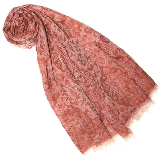 Lorenzo Cana Pashmina Damenschal Schaltuch 100% Kaschmir Kaschmirschal Kaschmirtuch Kaschmirpashmina Hellrot Ziegel 7837277 - 70 x 200 cm