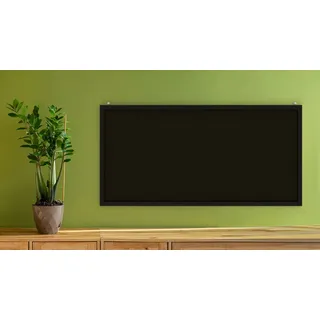 ALLboards Pinnwand, Korktafel in Schwarz, 80x40 cm, Holzrahmen – Schwarz lackiert