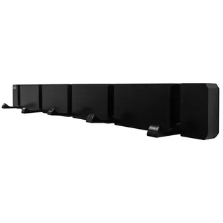 Home Deluxe Garderobenleiste HOOK Bambus Schwarz