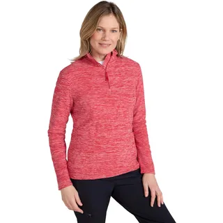 Mountain Warehouse Snowdon Melange Fleece-Pullover Damen - dünner, Warmer Winter-Pullover aus Fleece für Damen zum Laufen, Wandern, Joggen und für Sport und Outdoor Rot Damengröße EU 44 - 42