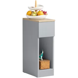SoBuy Nachtschrank 20 x 35 x 60 cm Hellgrau