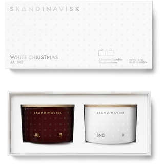 Skandinavisk - Kerzenset Mini, White Christmas (2er-Set)