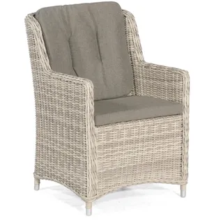 Sonnenpartner Avatar Garten-Sessel Gartenstuhl Alu mit Polyrattan white-coral
