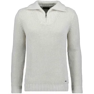 Rundhalspullover RAGMAN, Herren, Gr. 56, beige (ecru, 005), Strick, 100% Baumwolle, ohne Ausschnitt, Pullover Rundhalspullover