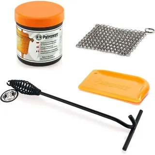 Petromax Feuertopf (Dutch Oven) Zubehör Set Paste + Schaber + Scrub + Deckelheber