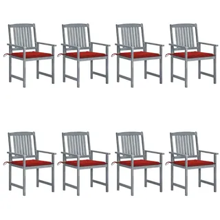 vidaXL Gartenstuhl 57 x 57 x 92 cm grau 8 St.