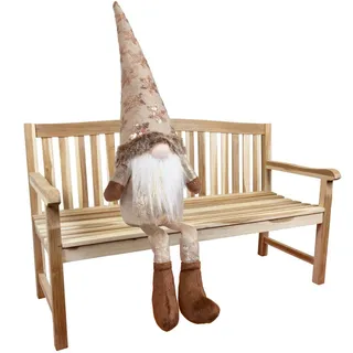 Wichtel Kantenhocker Deko Figur Gnom sitzend 25cm (55cm) Weihnachtswichtel braun