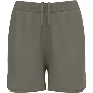 Odlo Essential 4in 2in1 Laufshorts Damen-Khaki, Größe S (auch verfügbar in XS)