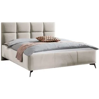 Mirjan24 Polsterbett Beige, Metall, Rechteckig, 160x200 cm, Schlafzimmer, Betten, Polsterbetten