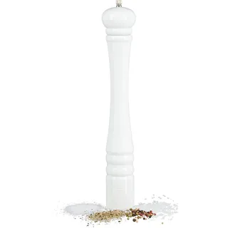Relaxdays Pfeffermühle 40 cm Weiß unbefüllt