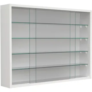VCM Glasvitrine Drivalo L 75 x 12 x 55 cm Weiß