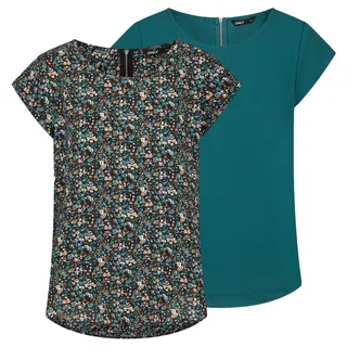 Only T-Shirt Damen Regular Fit ONLVIC 2er Pack in verschiedene | Gr.: 40