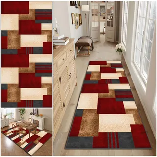 Teppich Läufer Flur 60 x 100 cm rutschfest Langer Kücheteppich waschbar Teppichläufer, Korridor Läufer Teppich Eingangsbereich Innen Korridor Tepiche Flur Runner Teppiche Esszimmer Schlafzimmer