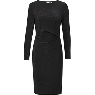 B.YOUNG BYTacha Damen Abendkleid Cocktailkleid festliches Kleid mit Glitzer-Details Rundhals elastisch Slim fit, Größe:L, Farbe:Black Mix (200453) - L