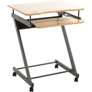 Haku-Möbel HAKU Möbel PC-Tisch mit Rollen eiche hell 60,0 x 49,0 x 75,0 cm