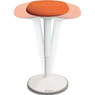 Backerz Ergonomischer Hocker - Bürohocker Testsieger mit 55-80 cm Stehhocker Höhenverstellbar mit Schwingeffekt - Büro Stehstuhl - Rutschfester Sitzhocker Ergonomisch - Wackelhocker Büro - Orange