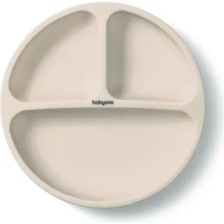 Silikonplatte mit Saugnapf, Creme, Babyono - Creme