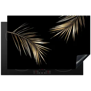 onlywow Herdabdeckplatte 80 x 52 cm Gold/Schwarz
