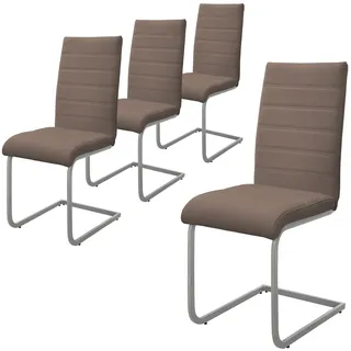 4er Set Esszimmerstuhl Küchenstuhl Stuhl Freischwinger Polsterstuhl Schwingstuhl