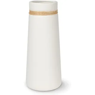 Mattweiße Keramikvase, Mittlere Größe (21 Cm), Für Pampasgras, Moderne Wohnzimmerdekoration Im Boho-stil