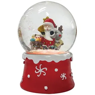 BURI Dekofigur 12x Schneekugel LED Weihnachten Glas Christmas Schmuck Advent
