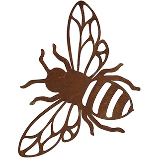 Dekofigur Biene im Rost Design 8cm, Rostfigur für den Garten, Gartendeko, Metalldeko