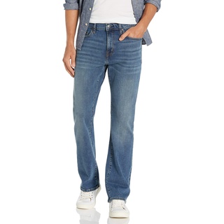 Amazon Essentials Herren Bootcut-Jeans mit gerader Passform, Mittelblau Vintage, 42W / 30L