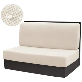 Coonoor Sofaschoner 2 Stück Camper Kissenbezüge, Bezüge Für Wohnwagenpolster Jacquard, Wohnmobil-Sitzbezüge für Anhänger, Sofa-Sitzkissenbezüge beige