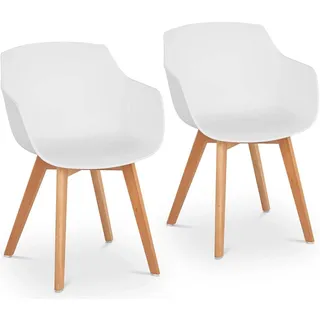 FROMM & STARCK Lehnstuhl Kunststoff weiß 2er Set