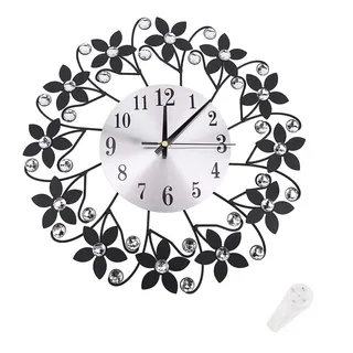 aqxreight Leise Metall-Wanduhr, Kristall-Home-Office-Dekor, 3D-Effekt-Uhr für Wände, Einfache Installation, Umweltfreundliches Modernes Design, Leiser Sweep-Mechanismus