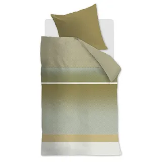 Beddinghouse Bettwäsche Bettwäsche DE BH Elvi Green 155x220 Grün, Mako Satin, 1 teilig, 155 x 220 cm + 1x 80 x 80 cm grün
