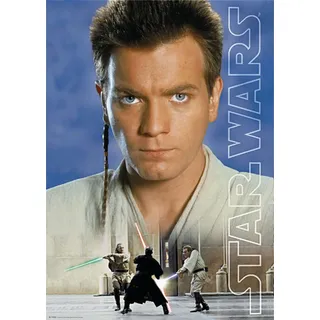 Star Wars Episode I / 1 - Poster Großformat Obi Wan Kenobi - Film Plakat 90 x 64 cm